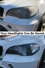 BMW X5 headlight restoration before and after. This mobile headlight restoration service is a 10 step process that returns over 95% lens clarity to even the most severely troubled lenses. This restoration requires around 2 1/2 hours to complete. A ceramic protection is included. Backed by our satisfaction guarantee. #mhrla #headlightrestoration #mobileheadlightrestoration #brightenyourway #losangeles #totalrefreshrestoration #mobileheadlightrestorationlosangeles #bmwx5