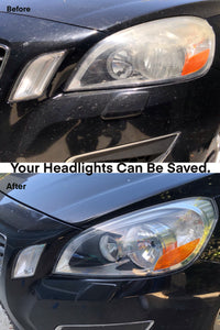 Volvo S60 headlight restoration before and after. This mobile headlight restoration service is a 10 step process that returns over 95% lens clarity to even the most severely troubled lenses. This restoration requires around 2 1/2 hours to complete. A ceramic protection is included. Backed by our satisfaction guarantee. #mhrla #headlightrestoration #mobileheadlightrestoration #brightenyourway #losangeles #totalrefreshrestoration #mobileheadlightrestorationlosangeles #volvos60