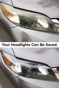 Toyota Sienna headlight restoration before and after. Our mobile headlight restoration service is a multiple step process that returns over 95% lens clarity and requires around 90 minutes to complete. A ceramic protection is included with every headlight restoration service. Backed by our satisfaction guarantee. #mhrla #headlightrestoration #mobileheadlightrestoration #brightenyourway #losangeles #crystalclearclarity #mobileheadlightrestorationlosangeles #toyotasienna